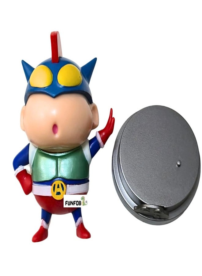 FUNFOB Shinchan Action Figure Height-13cm Collectible for Anime Fans Action Kamen Toys PVC Multicolour | Shinchan Silver Stand - Image 5